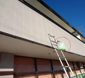 【塩尻市】新星堂 外壁一部交換塗装工事 施工前